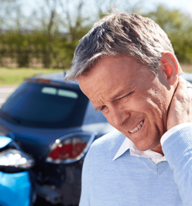 man with whiplash after car accident