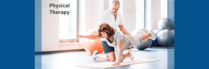 woman in physical therapy for spinal deformity