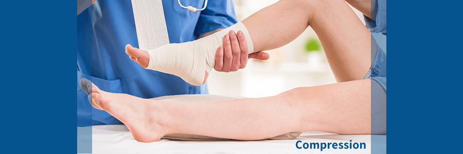 applying compression to an injury