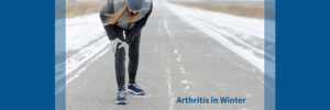 woman with arthritis symptoms from winter weather