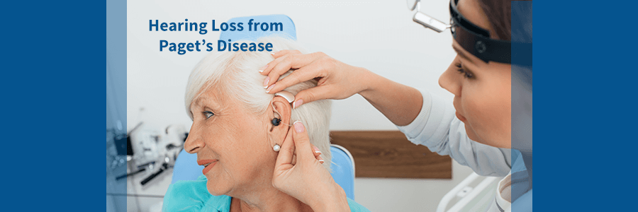 woman with hearing loss from paget's disease
