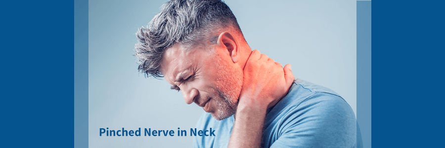man with pinched nerve in neck